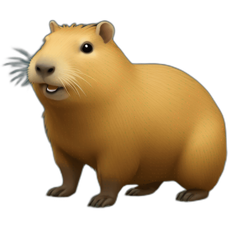 Capybara buvant une biere emoji