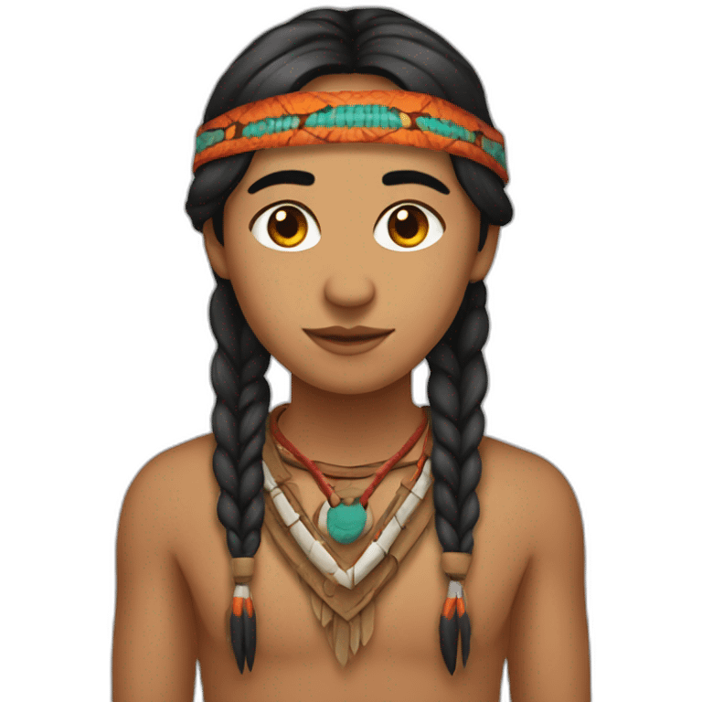 indigenous guy on indigenous firl emoji