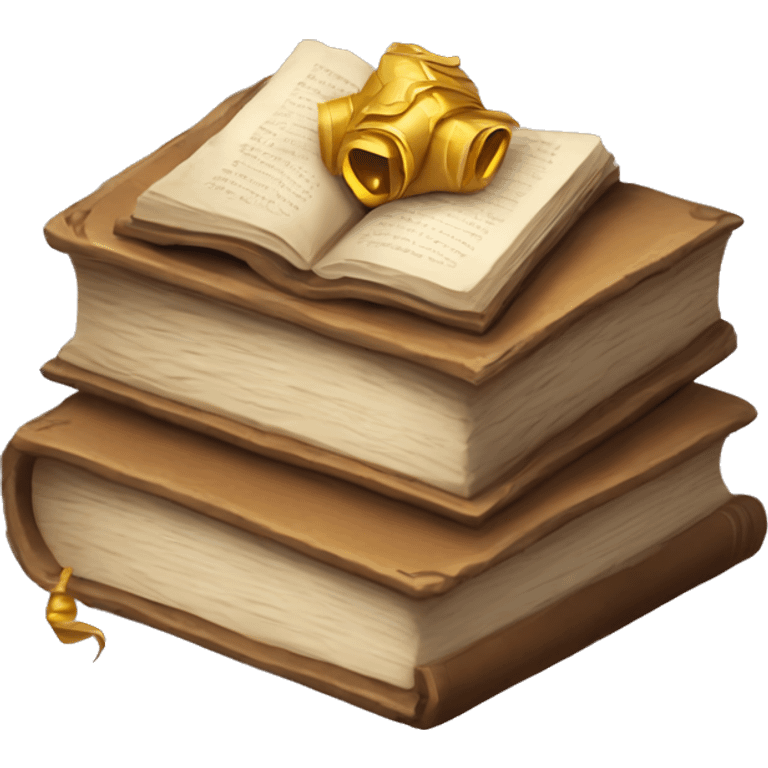 pile of books and scrolls, dungeons and dragons emoji