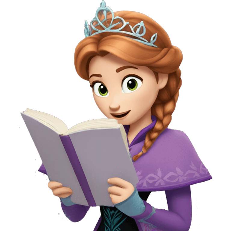 princess Anna of Arendelle reading a boo emoji