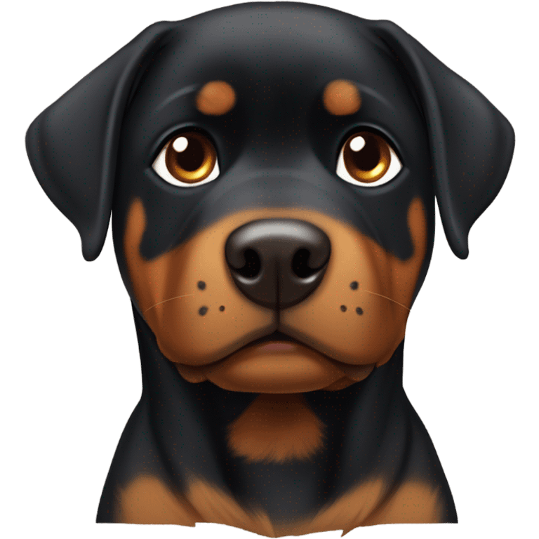 Black and brown Rottweiler dog￼ emoji