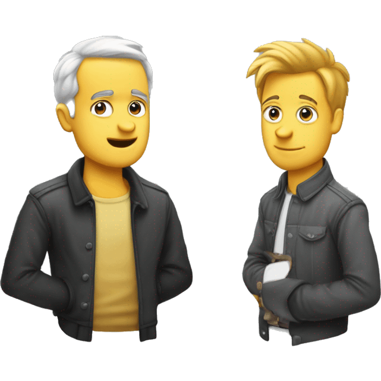 Mann rotehaate und bart  - im Profil von der seite emoji