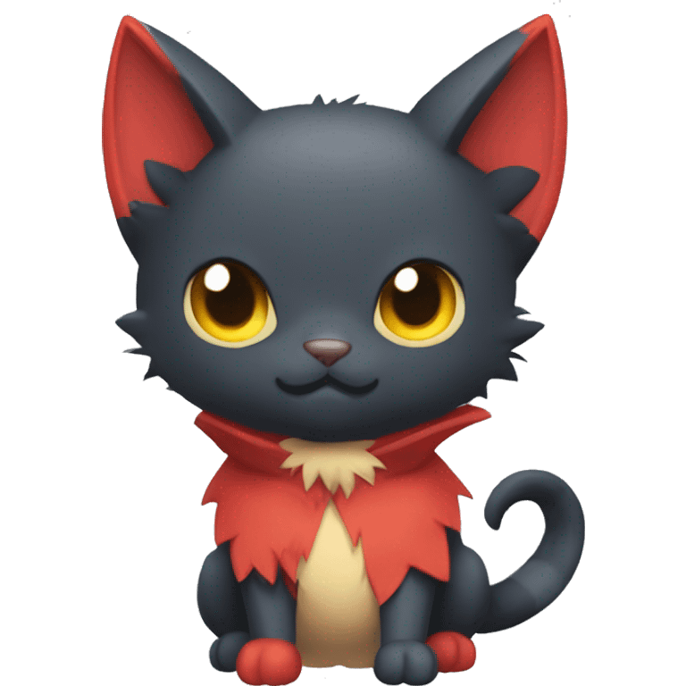 Litten-Quilava-Bat-Cat full body emoji