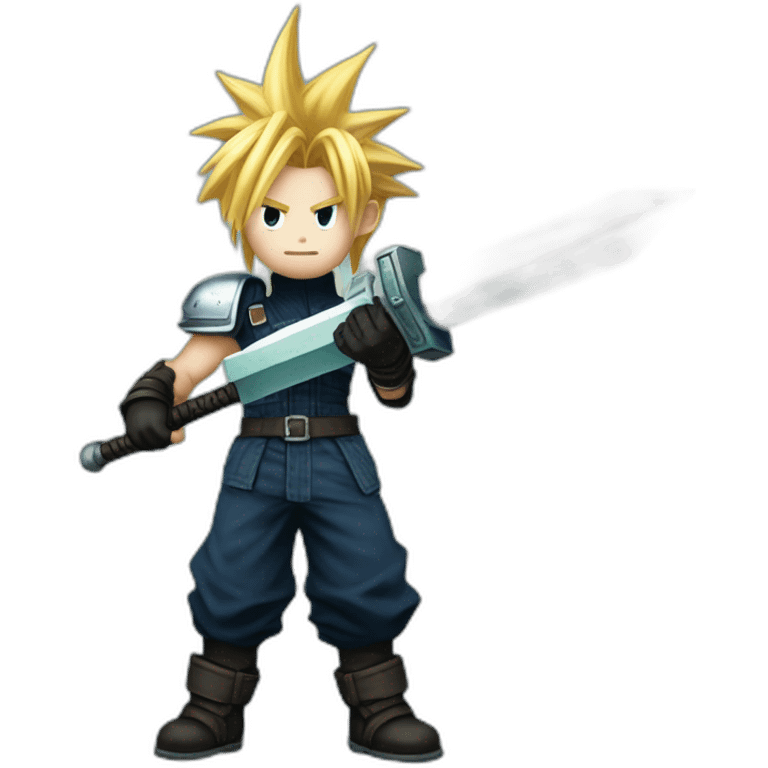 Cloud strife final fantasy VII emoji