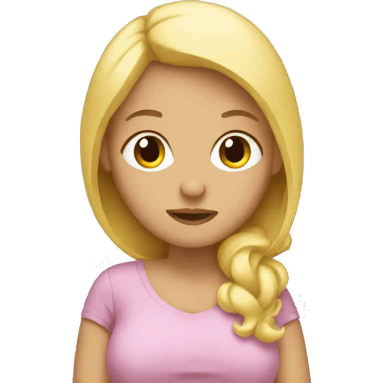 Blonde pregnant emoji