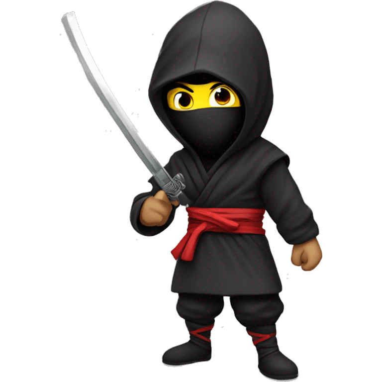 cool ninja with hoodie emoji