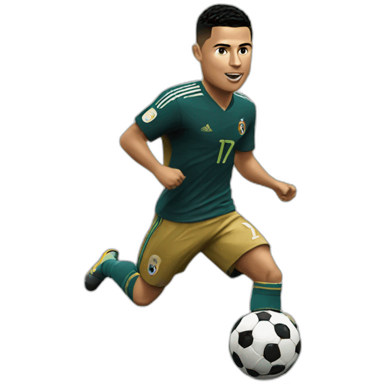 Ronaldo avec son ballon d'or emoji