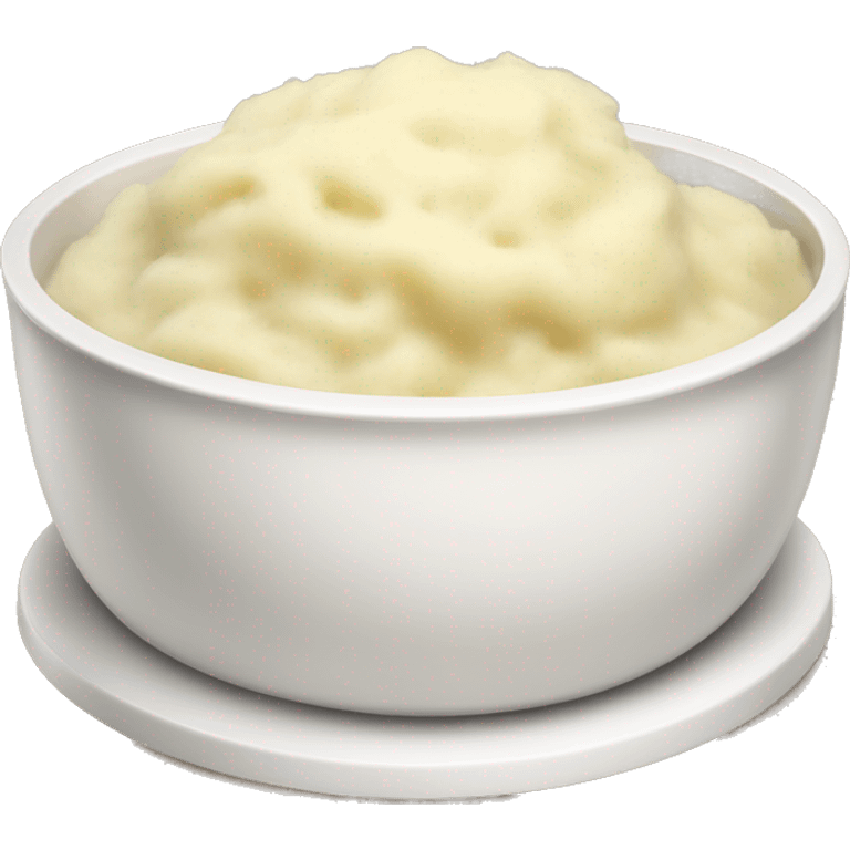 Steamy mashed potatoes in white dish  emoji