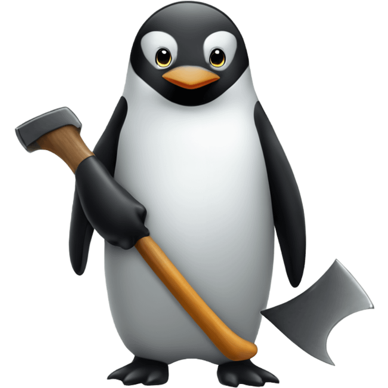  penguin holding axe emoji