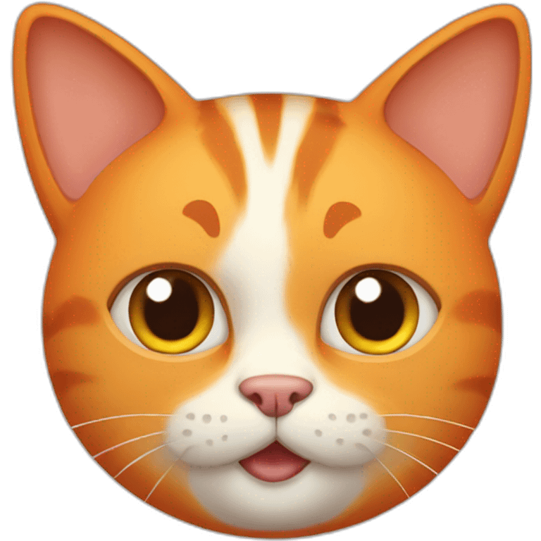 aN orange tubby cat with a cranked right ear emoji