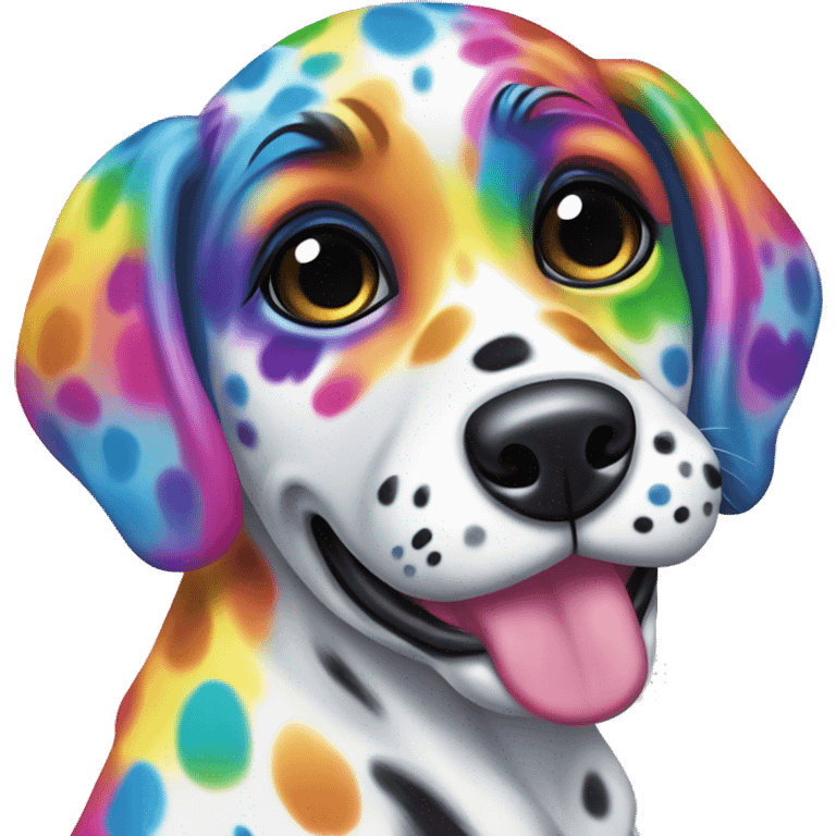 lisa frank rainbow dalmatian puppy emoji