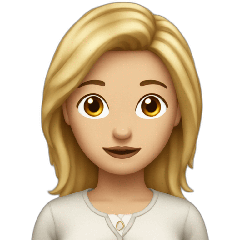 lady with short dirty blonde hair and a brown horse emoji