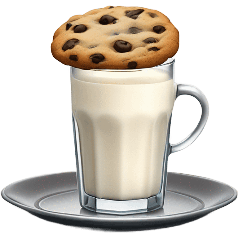 Cookie with milk emoji