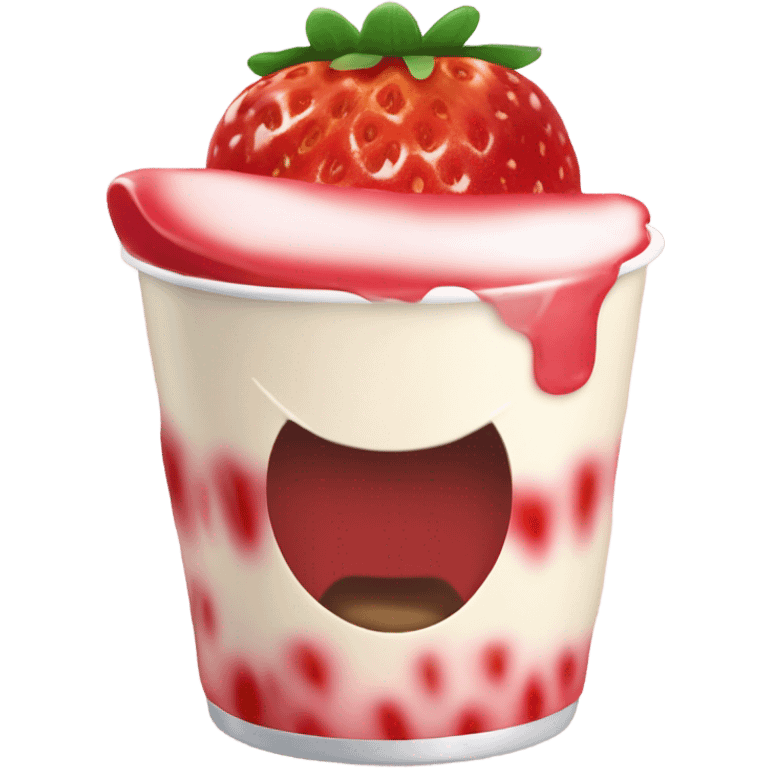 frutilla con crema emoji