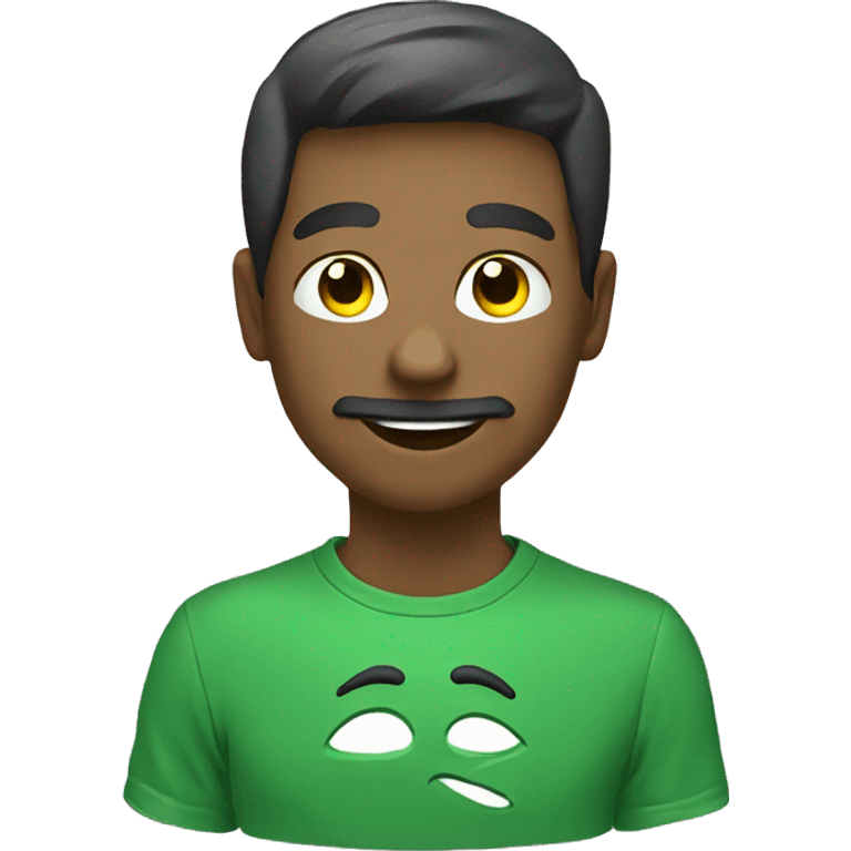 customer support ​T-shirt Green emoji