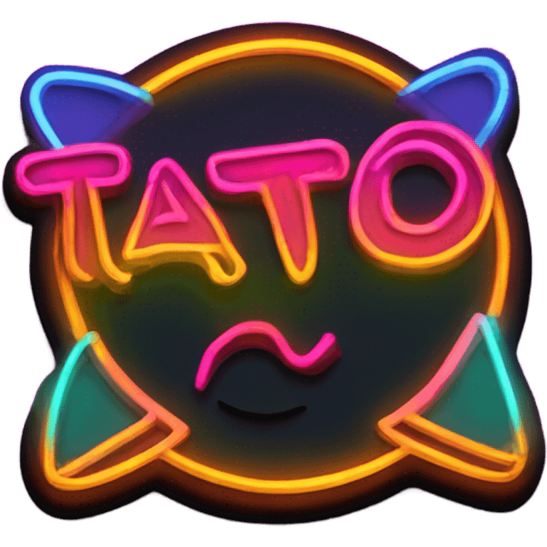 tattoo neon sign emoji