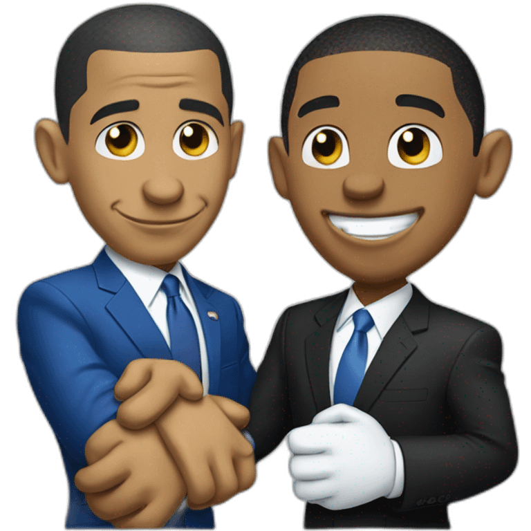 Barack Obama and sonic the hedgehog holding hands emoji