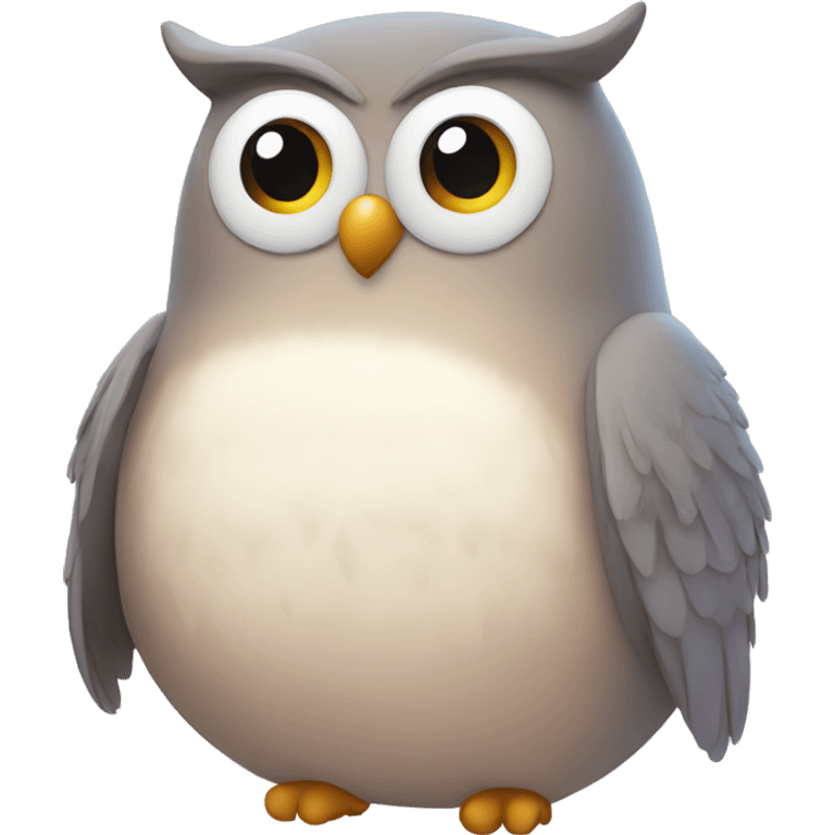 Fat owl in sleepwear emoji