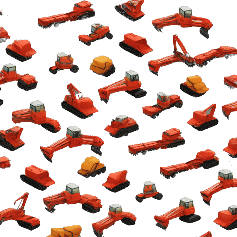 red excavator emoji