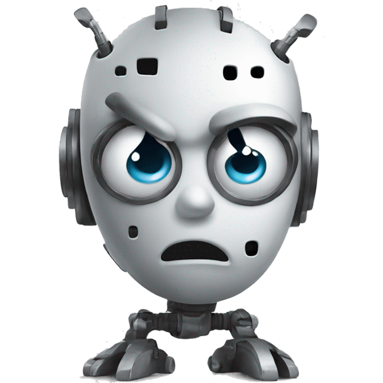 Confused bot puzzled and making errors emoji