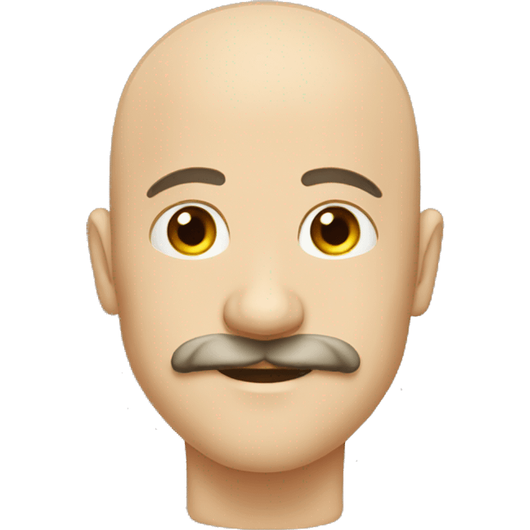 bald man with a moustach in his 20s emoji