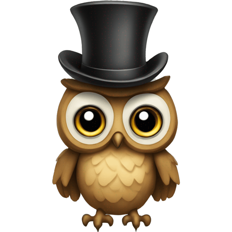 owl with top hat and monocole emoji