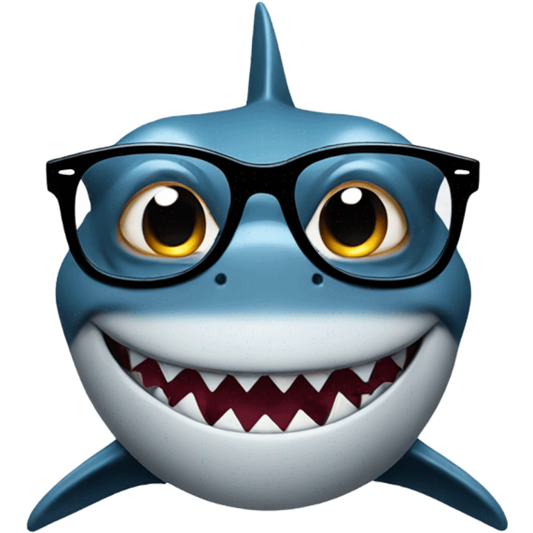 Shark with glasses emoji