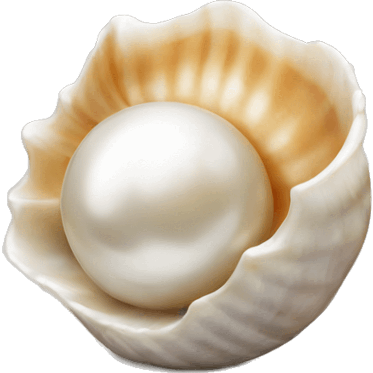 Shell pearl emoji