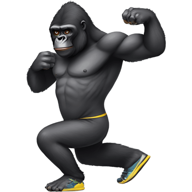 Gorilla doing push ups emoji