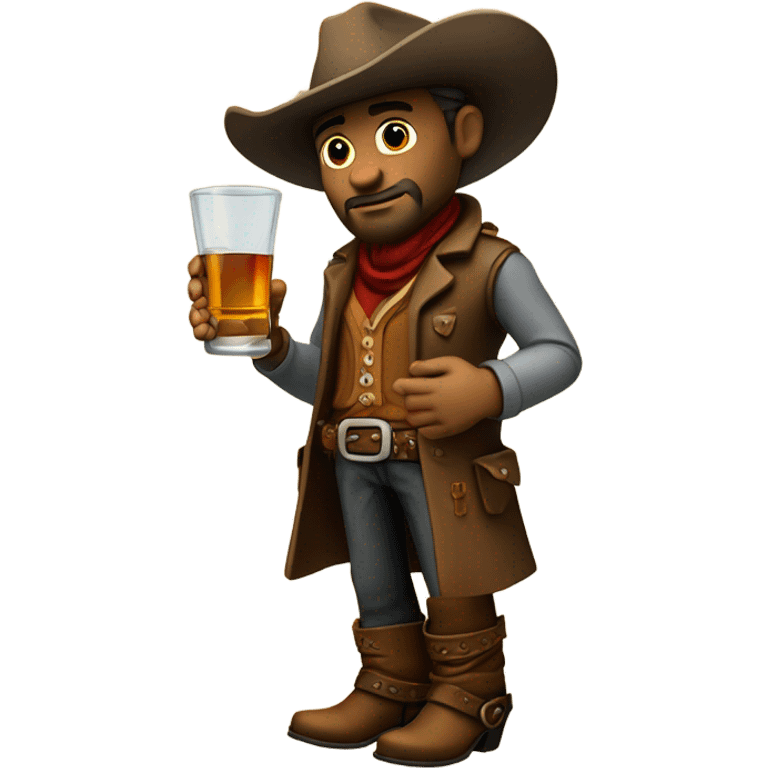 Cowboy drinking whiskey  emoji