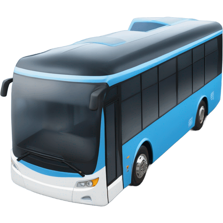 modern blue electricbus emoji