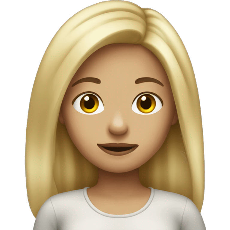 Dirty blond girl emoji