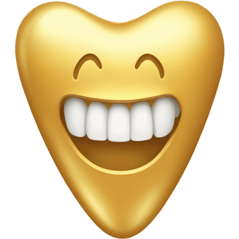 Golden smile tooth emoji