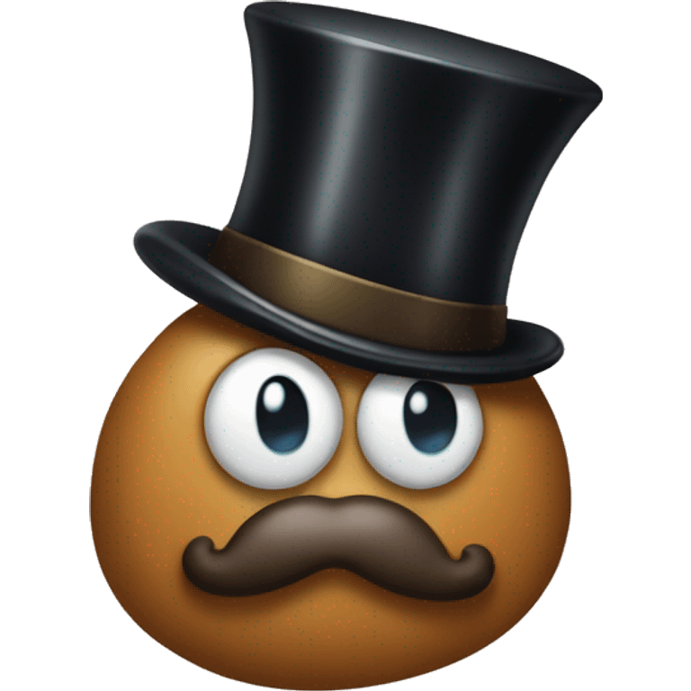 Poop wearing a monocle and top hat  emoji