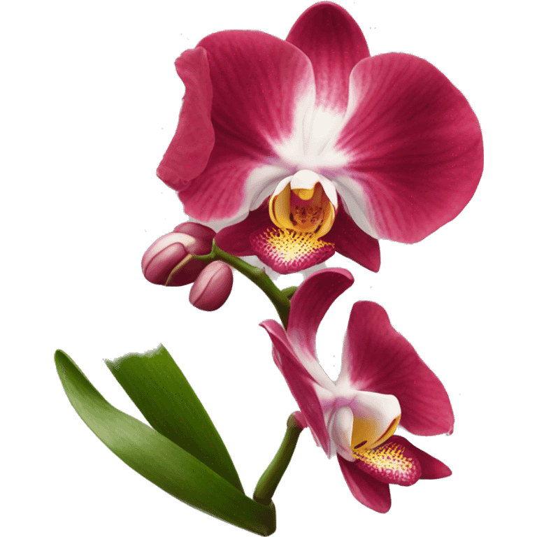 Orchidée rouge  emoji