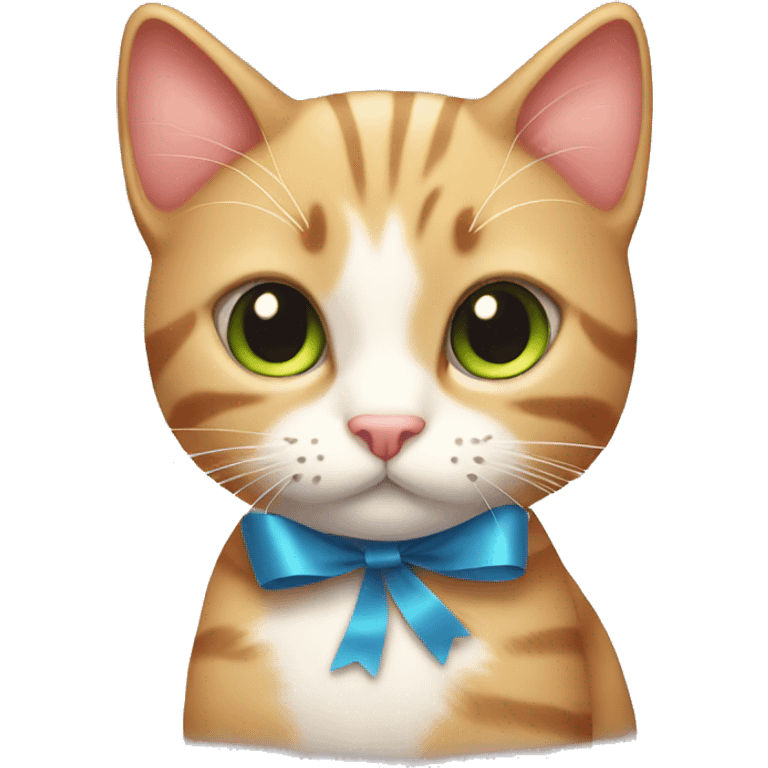 kitty with ribbon emoji