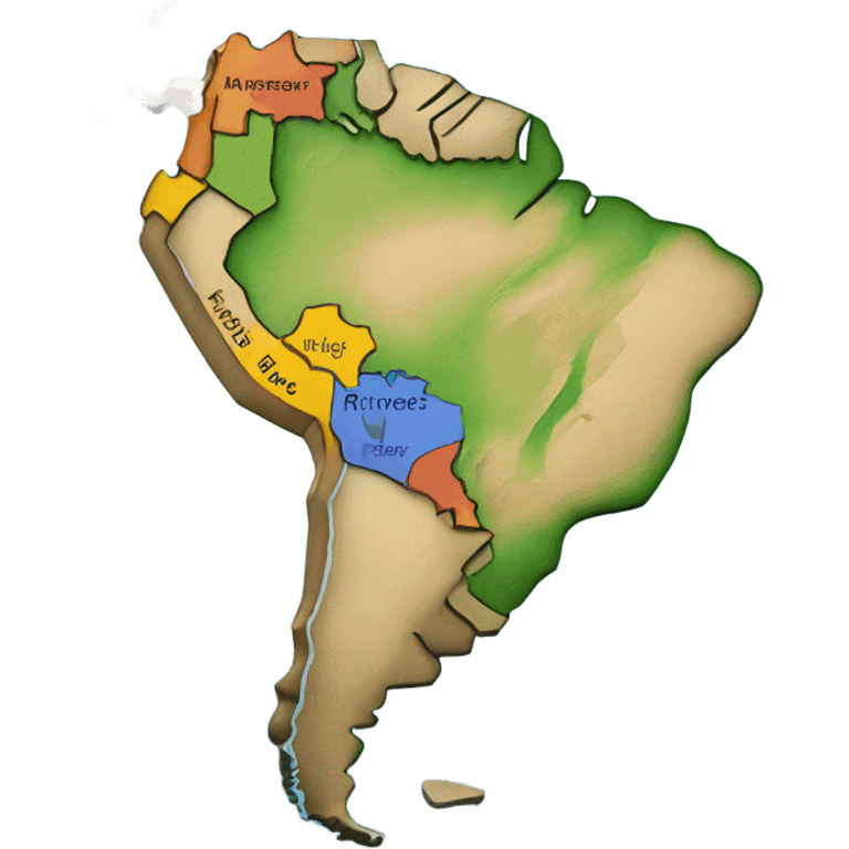 South America map emoji