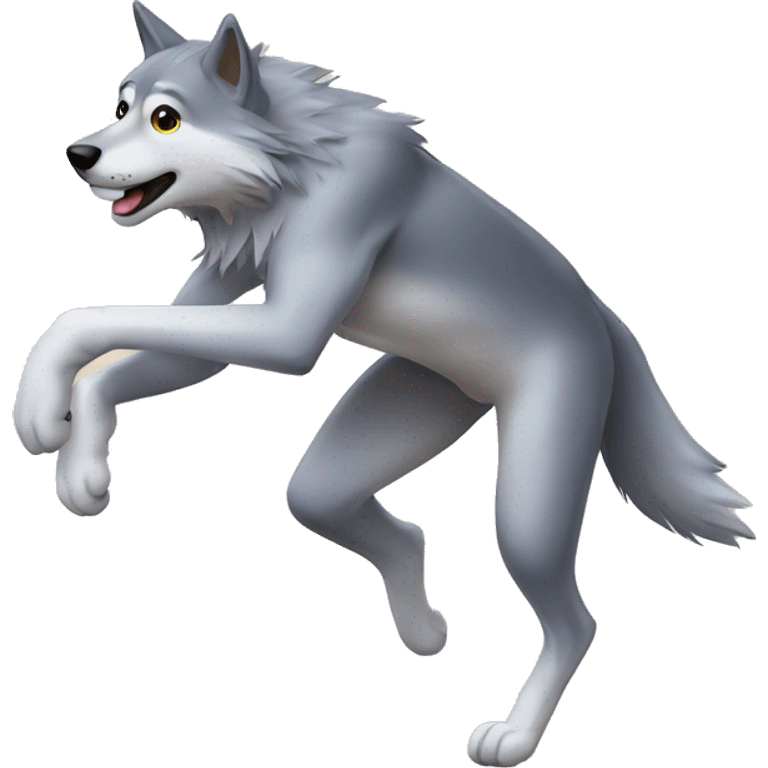 Loup qui danse  emoji