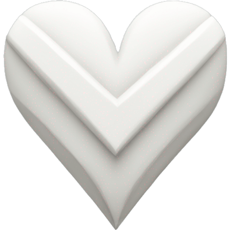 Geometric white heart in the shape of the letter V emoji