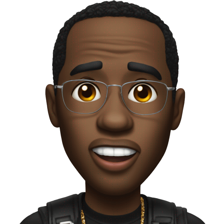 Picture of diddy with his tongue out  emoji