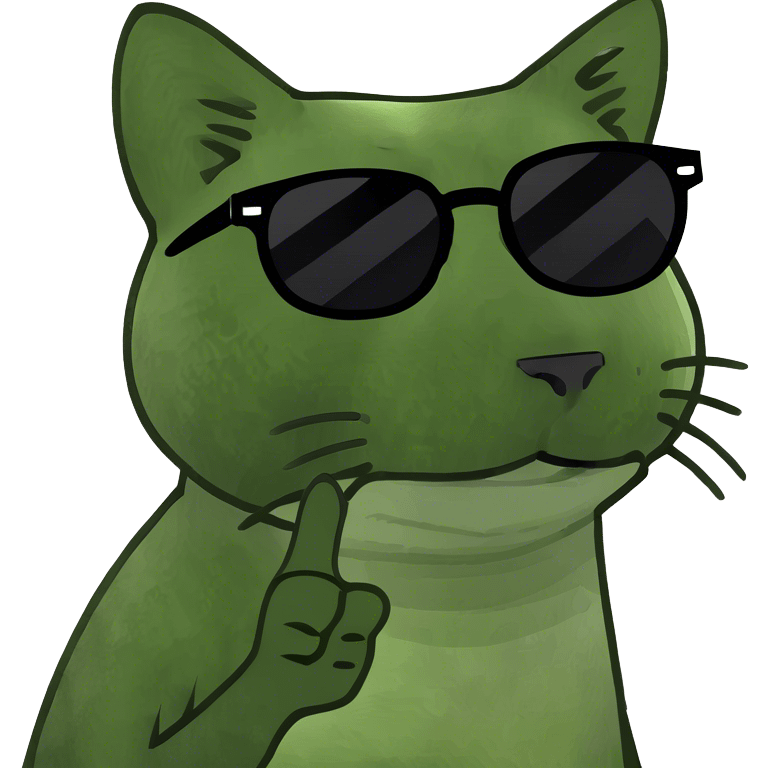 Cat with sunglasses emoji