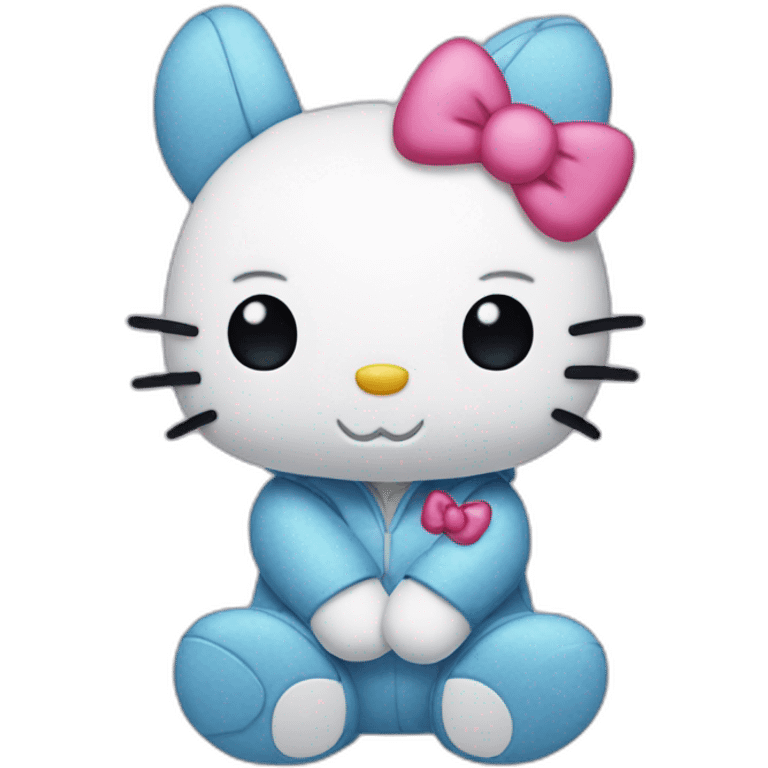 Stitch calin Hello Kitty emoji