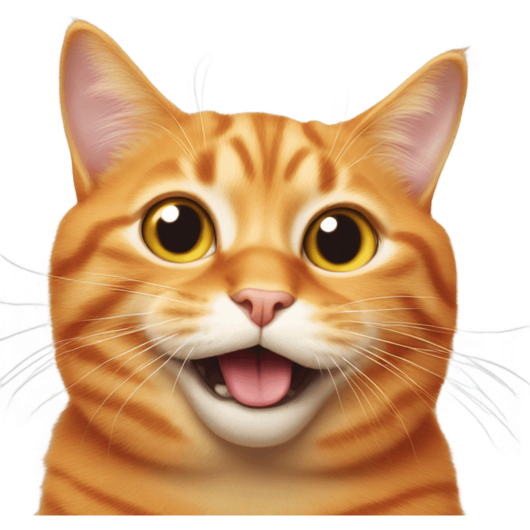 Orange cat sticking toungue out emoji