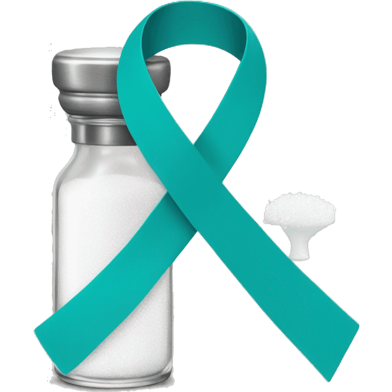 teal blue awareness ribbon with a salt shaker emoji