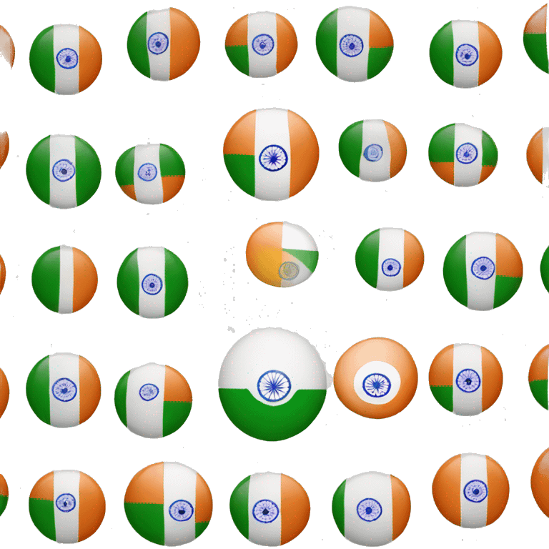 Round shape indian flag emoji