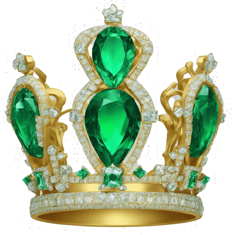 crown emerald color   emoji