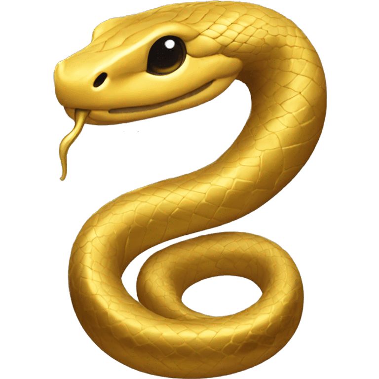 Gold snake emoji