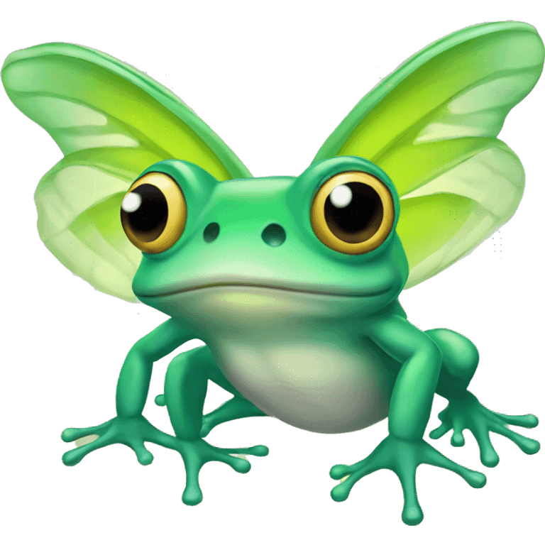 Fairy frog with wings  emoji