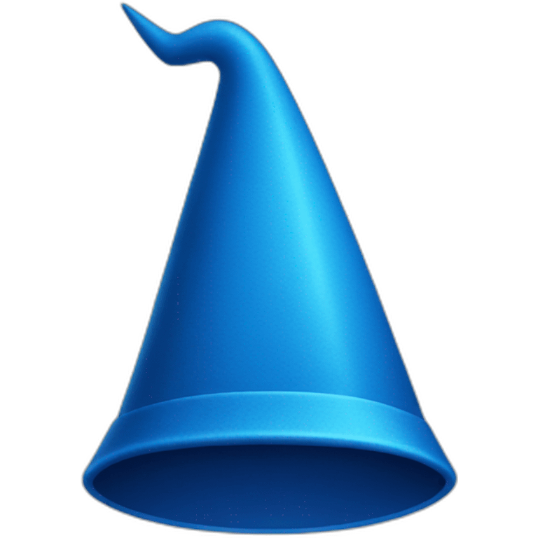 large blue pointy hat emoji