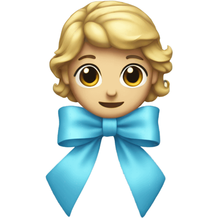 light blue bow emoji